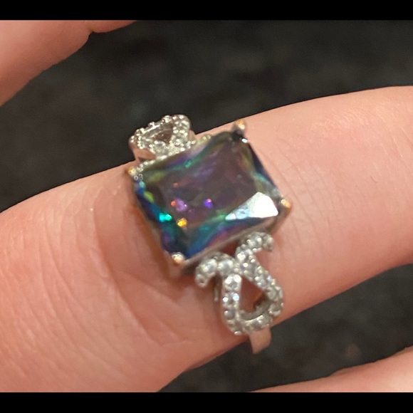 NEW Mystic gemstone sterling silver ring - Picture 6 of 6